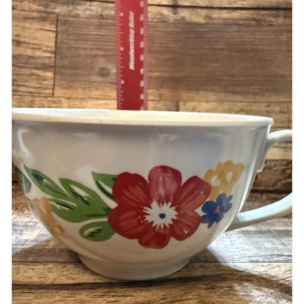 Pioneer Woman 2 Cup Melamine Batter Mixing Bowl Measuring Cup Vintage Floral